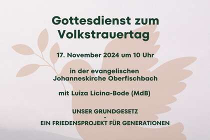 Gottesdienst zum Volkstrauertag am 17.11.2024